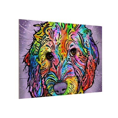 Trademark Fine Art -dean Russo 'sweet Poodle' Wood Slat Art : Target