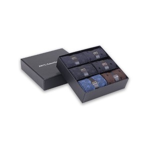 Men's Bamboo Rayon Crew Socks Breathable Moisture Wicking 6 Pairs Gift Box from AWS/American Made - 1 of 4