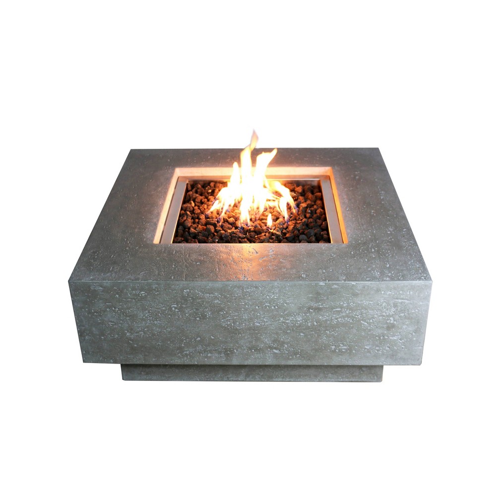 Photos - Electric Fireplace Manhattan 36" Outdoor Fire Pit Propane Table Backyard Patio Heater - Eleme