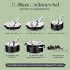 Gotham Steel Modern 15 Piece Ceramic Nonstick Pots and Pans Cookware Set with Utensils - 2 of 4