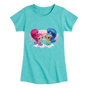 Girls' - Nickelodeon - Shimmer & Shine Sparkle In My Glitter Fitted Short Sleeve Graphic T-Shirt - 1 of 4
