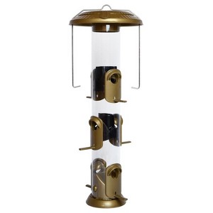 Nature's Way Deluxe Wild Bird and Finch 1.5 qt Metal/Plastic Funnel Flip-Top Tube Bird Feeder 6 port - 1 of 1