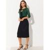 Allegra K Women's Elegant 3/4 Sleeve Sheer Floral Lace Cropped Bolero Shrugs - 3 of 4