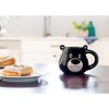100 North ESNCHMG-BR Chubby Black Bear Face Character 20 ounce Glossy Ceramic Coffee Tea Cup Mug For Your Favorite Morning Brew - 3 of 4