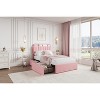 COZONY Upholstered Platform Bed Frame with  Storage Drawers & Bookcase Headboard, Boucle Bed for Kids/Teens, Noise-Free & Easy Assembly - 4 of 4