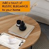 Attop Rustic Serving Tray with Handles - 2 Nesting Trays for Serving Food - Wooden Tray for Decor, Coffee Table & Ottoman - 3 of 4