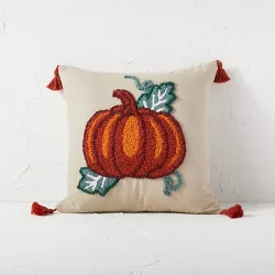 Punch Needle Pumpkin Square Throw Pillow - Opalhouse™ designed with Jungalow™