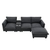 YOOCOZZ Sectional Sofa with Removable Ottoman, Reading Light, Charging Socket, Cup Holders, Storage Space - 2 of 4