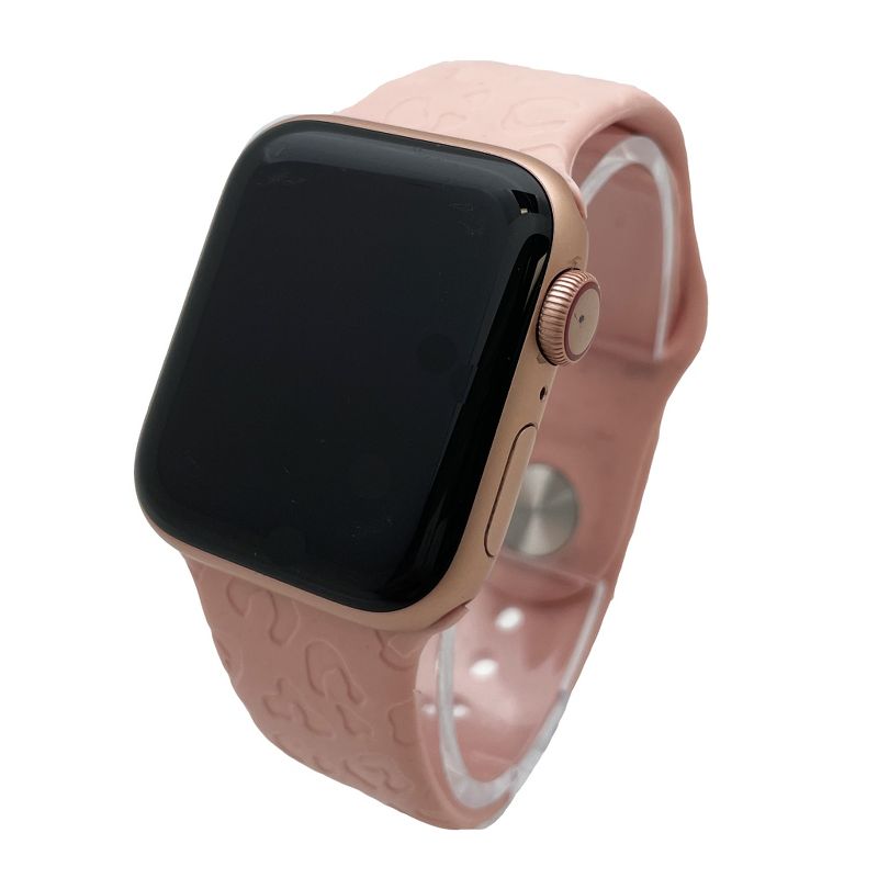 Olivia Pratt Cheetah Engraved Silicone Apple Watch Band, 4 of 7