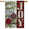Patterned Ornaments Christmas Double-Sided House Flag Checkered 28" x 40" Briarwood Lane - 2 of 4