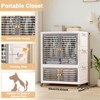 Plastic Stackable Collapsible Storage Bins Containers with Doors, Wheels And Hanging Rods Organizers Cabinet for Home Office Grey - 2 of 4