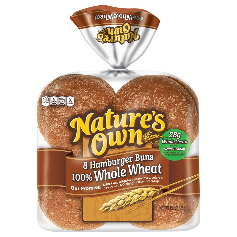 Nature&#39;s Own 100% Whole Wheat Sandwich Rolls - 15oz/8ct, 1 of 14