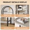 5 Tier Bookcase and Bookshelf, Free Standing Metal Frame Arched Racks, Modern Storage Rack Shelf  for Bedroom Living Room Home Office - 3 of 4