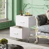 SEVOBAL Nightstand 2 Drawers Bedside Table Removable Bins Sturdy Organizer Furniture for Bedroom Nursery Closet Living Room, White, 18"*11.8"*20" - 2 of 4