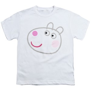 Peppa Pig White Out Suzy Sheep Face Kids T Shirt For Youth  White  X Large - 1 of 4