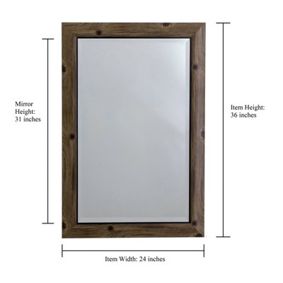 Rectangular Frameless 40.4" x 29.4" Wall Mirror