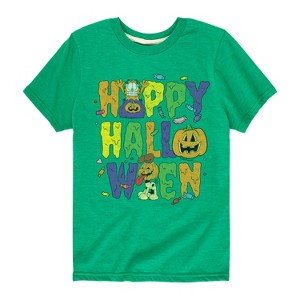 Boys' - Garfield - Happy Halloween Icons Short Sleeve Graphic T-Shirt - 1 of 4
