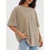 Oversized T Shirts for Women Summer Tops Casual Loose Fit Tees Crewneck Short Sleeve Tunic Blouse Basic Tee - 3 of 4