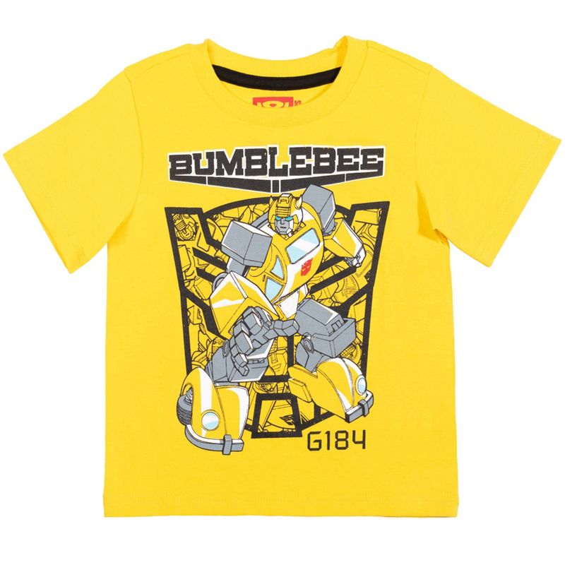 Transformers Bumblebee Optimus Prime 3 Pack Graphic T-Shirts Yellow/Blue/Black , 2 of 8