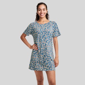 jockey casual t shirt dress Jockey 100% Organic Cotton T-Shirt Dress in Brilliant Blue, Size M