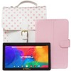 LINSAY 7" 64GB STORAGE New Android 13 Tablet Bundle with Sweet Pink Protective PU leather Case and Fashion Handbag - 3 of 4
