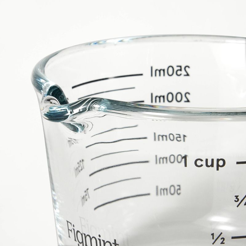 1 Cup Glass Measuring Cup Clear - Figmint&#8482;, 4 of 6