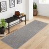 Indoor Modern Solid Textured Floor Carpet Low Pile Non Slip Washable Area Rugs - 3 of 4