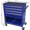 4-Drawer Rolling Tool Chest with Wheels, Heavy Duty Metal Tool Cabinet & Tool Set, Adjustable Shelf & Hooks for Garage & Workshop - 3 of 4