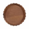 Kate and Laurel Lissi Round Tray, 15x15, Walnut Brown - 4 of 4