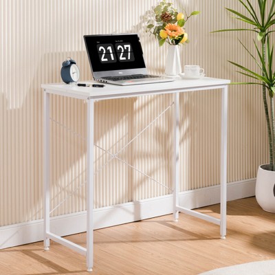 COMHOMA 32'' Computer Desk, Study Writing Table for Small Space, Save Space Office Desk with Metal Legs
