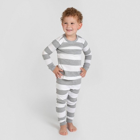 Burt's Bees Baby® Toddler Rugby Stripe Organic Cotton Pajama Set - Gray ...