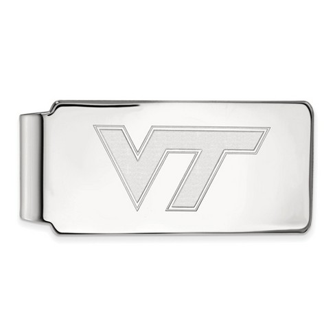 Black Bow Jewelry Sterling Silver Virginia Tech Hokies NCAA Money Clip - image 1 of 3