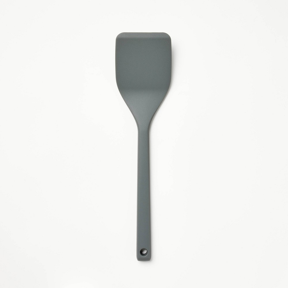 Silicone Solid Turner Dark Gray - Figmint™: Silicone Spatula for Cooking, Dishwasher-Safe, 12.99" Length