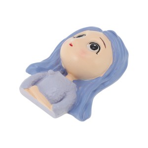 Unique Bargains Decorative Magnets Magnetic Fridge Sticker Irregular Shape Resin Lilac Beige 1Pc - 1 of 3