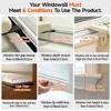 Mewoofun Pet Beds Window Sill Mount Cat Perch for Indoor Cats Lounge Mount Pet Hammock No Drilling No Suction Cup, Green, 23.2"*14"*7" - 3 of 4