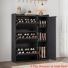 Shoe Cabinet with 2/3/4/6 Flip Drawers/ with 3 Flip Drawers & Side Door, Wooden Shoe Organizer w/Adjustable Shelf, Shoe Storage for Entryway - 4 of 4
