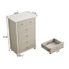 Modern 5-Drawer Dresser with Metal Handles, Multifunctional Storage Chest for Bedroom, Living Room, or Entryway-The Pop Home - 4 of 4