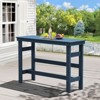 Hyleory 60" Long Counter Height Outdoor Dining Table, Patio Rectangle HDPE Bar Table for Bar Stools - 2 of 4