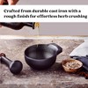 Alva Nori Enameled Cast Iron Mortar and Pestle Set 4" 2 C. Nonstick Manual Food Grinder, Non Toxic, Manual Crusher for Herbs & Spices, Kitchen Tools - 3 of 4