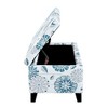 Sapphtopaz Versatile Upholstered Storage Ottoman with Floral Patterned Fabric, Footrest & Extra Seating, Multi-Functional Bench with Hidden Storage - 4 of 4