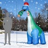 QingMoon Christmas Inflatable Decorations, 11FT Blow Up Dinosaur with Christmas Tree in Mouth, for Indoor Outdoor Yard Lawn Garden Decor - 4 of 4