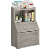 Kids Toy Storage Organizer, Kids Bookshelf and Toy Storage with Flip-Top Lid and Cubby, Wood Kids Bookcases for Playroom, Children's Room, Bedroom - 2 of 4
