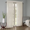 Contemporary Style Solid Crushed Window Panel Pair, Lightweight Sheer Fabric Light Filtering Window Panel for All Seasons - 2 of 4