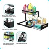 MaseiKar 2-Tier Pull Out Organizer with Slide Shelves, Under Sink Cabinet Storage for Kitchen/Bathroom, Heavy-Duty Black - 3 of 4