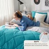 5/7 Pcs Bed in a Bag with Contrast Color Solid Design Bedding Set - 3 of 4