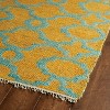 LunaLulinlk Turquoise Casual, Contemporary, Modern, Textured Loop Pile 5' x 7'9" Rectangle Area Rug - 4 of 4