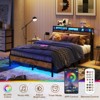 Bestier Queen Bed Frame with Headboard,Dual LED Lights Platform Metal Bed Frame with Charging Station &  2-Tier Storage, Non-Slip,Noise-Free - 4 of 4