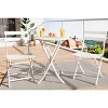 3 Piece Patio Set,Folding Patio Table and Chairs, Folding Outdoor Patio Furniture Sets,Weather Resistant Conversation Set for Yard Garden - 2 of 4