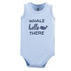 Hudson Baby Infant Boy Cotton Sleeveless Bodysuits 5pk, Sailor Whale - image 3 of 4