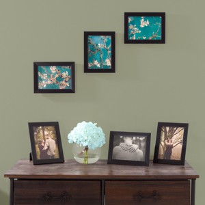 Hasting Home Set of 6, Black Picture Frames Set with Stand and Hooks - 1 of 4